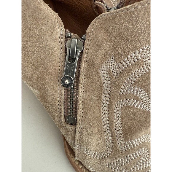 Frye Sacha Primrose Shooties Women Size 9 Tan Western Embroidered Ankle Boots - Picture 13 of 14